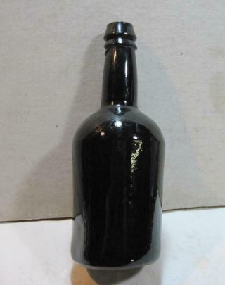 Antique Beer Bottle Blob Top Amber Brown Glass Vintage Liquor Bar Decor