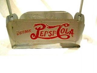 Vintage Pepsi Double Dash Metal 6 - Pack Glass Bottle Carrier 3