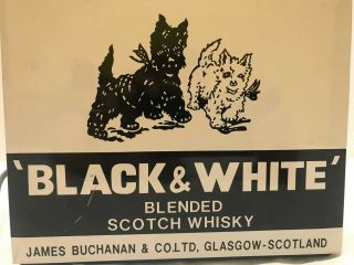 FLEISHMANN BLACK & WHITE BLENDED SCOTCH WHISKEY WESTIE DOGS POP OUT OF BOX 5