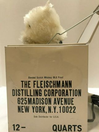 FLEISHMANN BLACK & WHITE BLENDED SCOTCH WHISKEY WESTIE DOGS POP OUT OF BOX 6