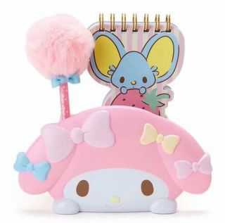 Cute My Melody Pen Holder Container Office Desktop Organizer C/w Pen Note Book