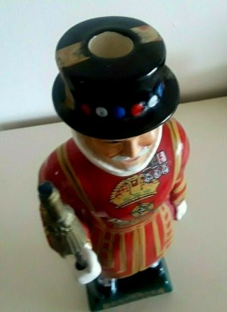 VTG The Beefeater Yeoman Figurine Decanter by Carlton Ware Handpainted Ceramic 8