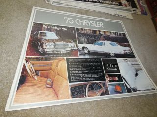 1975 Chrysler Yorker Brougham Dealer Showroom Display Sign Poster 41x27