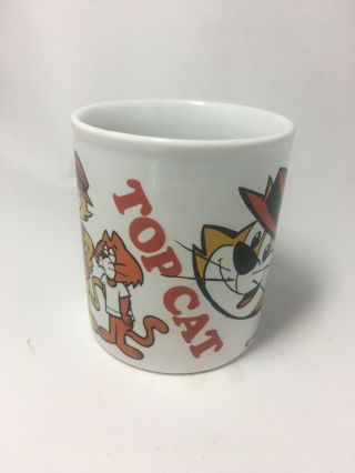 Vintage 1981 Kiln Craft Top Cat White Mug Hanna Barbera England 2