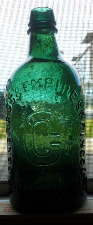 Green Pint Congress Empire Spring Saratoga Ny Mineral Spring Water Bottle 2