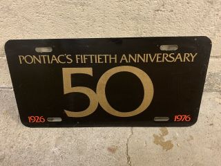 Pontiac 50th Anniversary Dealership License Plate Front Back Cover 1976 Trans Am