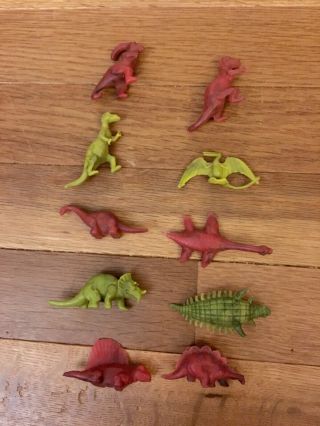 Set 10 Vintage Nabisco Frito Lay Dinosaurs Premiums 50’s 60’s Marbled Plastic