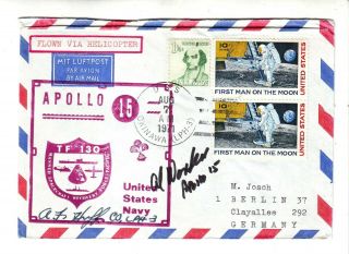 1971 Apollo 15 Postal Cover Cachet Signed By Al Worden