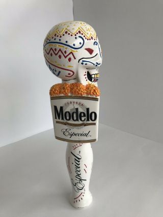 CERVEZA DAY OF THE DEAD MODELO ESPECIAL BEER TAP HANDLE 10” 3