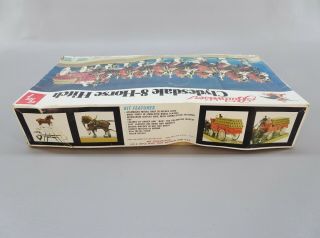Budweiser Clydesdale 8 - Horse Hitch Model Kit,  AMT 7702 Clydesdales Beer Wagon 7
