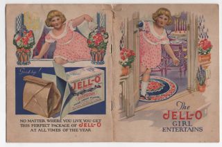 Vintage The Jell - O Girl Entertains Receipe Booklet W/ Rose O 
