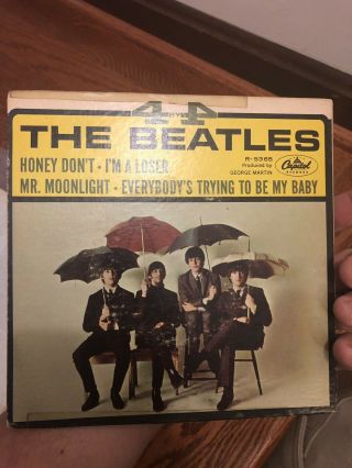 The Beatles - 4 - By The Beatles - 45 Rpm Ep W/cardboard Sleeve Cover Capitol R - 5365