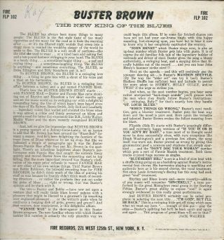Buster Brown - King of Blues - Fire orig album LP - Killer Blues great cover 2