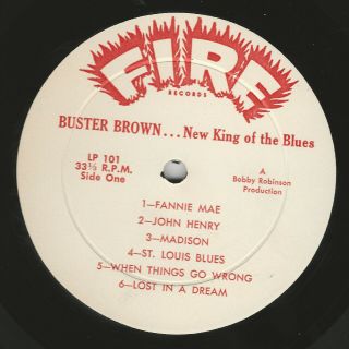 Buster Brown - King of Blues - Fire orig album LP - Killer Blues great cover 3