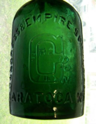 Congress Empire Spring Saratoga York Ny Green Quart Mineral Water Bottle
