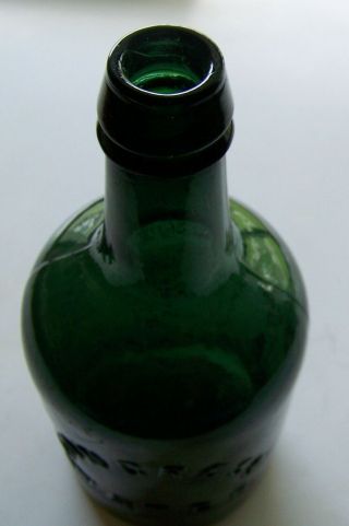Congress Empire Spring Saratoga York NY green quart mineral water bottle 3