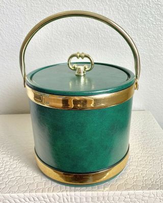 Vintage Kraftwear Green Ice Bucket Rare Find Mid Century Decor Vtg Home Goods