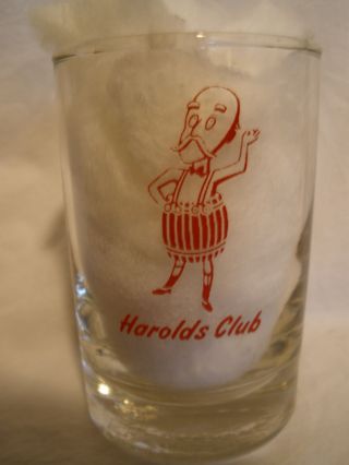 Harolds Club Casino Reno Nevada " Man In The Barrel " 3 - 1/2 " Glass
