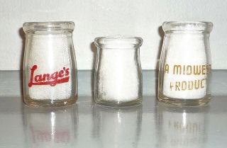 Vintage Rare Milk Creamer Bottles 1941 Lange 