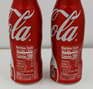 Full 2 X Philadelphia Liberty Bell/ Rocky Statue Aluminum Coca Cola Bottle Coke 6