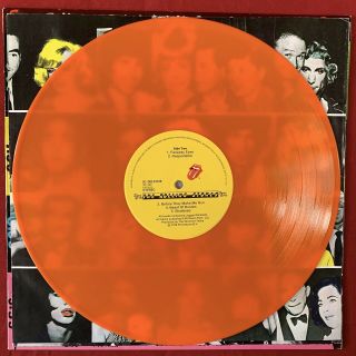 Rolling Stones: Some Girls Lp Holland Orange Vinyl Die - Cut Celebrity Cover