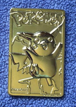 Pokemon - Pikachu - Burger King Gold Promo Card 23k 1999