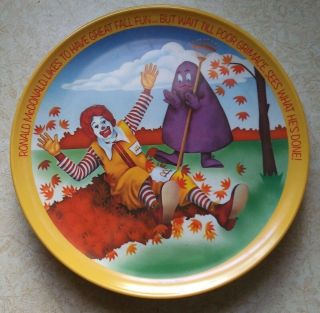 McDonalds 4 Seasons Complete Set Vintage Melamine Plate 1977 Lexington USA 4