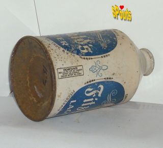 1950 FITZGERALD BROS.  LAGER BEER CAN CROWNTAINER CONE TOP TROY,  NY YORK BLUE 4
