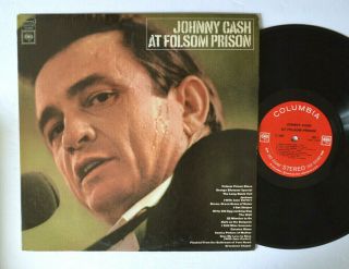 Rare Lp - Johnny Cash At Folsom Prison Columbia Stereo 2 - Eye Cs 9639 M -