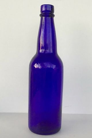 Cobalt Blue 1880s Beer Bottle A.  B.  G.  M.  Co (adolphus Busch Glass Mfg Co)