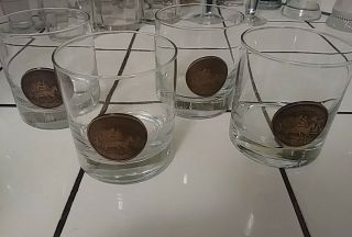 Wells Fargo & Company Set Of 3 Low Ball Drinking Glasses