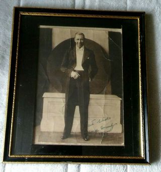 Old Framed Autographed Photo Of George Formby Dated 1935