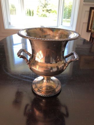 Vintage Silver Plated Champagne Bucket Ice Bucket Art Deco Mid Century