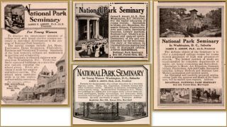 Four 1914 - 21 National Park Seminary Ament Photo Odeon Print Ads