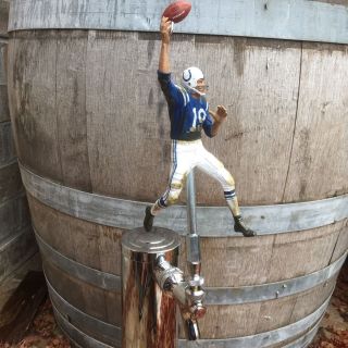 Baltimore Colts TAP HANDLE Johnny Unitas Beer Kegerator NFL Football Knob 4
