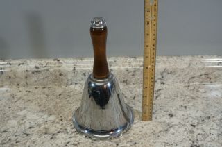 Vtg Art Deco Wood Handle Bell Shape Cocktail Shaker 10 " Tall