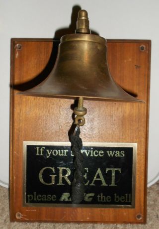 Arby’s Service Bell.  If Your Service Was Great Please Ring The Bell.