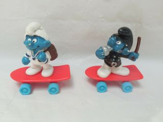 Smurfs Schleich Skateboard Smurf