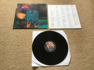 Dark Angel “darkness Descends” 1986 U.  K.  Vinyl Lp,  Inner Flag6