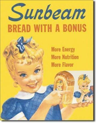 Little Miss Sunbeam Bread Vintage Retro Metal Tin Sign