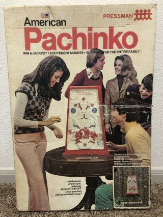 Vintage American Pachinko Machine Pinball Arcade Game W/ 27 Balls Vtg