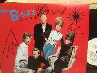 B - 52 ' s lp Wild Planet Autographed by the Band 2