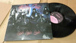 Motley Crue Girls Girls Girls Korea Vinyl Lp 12 " Lyric Sleeve