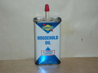 Sunoco Lighter Fluid And Household Oil Plastic Top 4 Oz Household