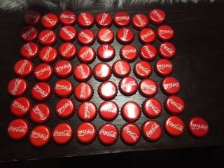 Coca - Cola Caps 50 Perfectly Popped,  All Perfect Coke Caps.  Crafts