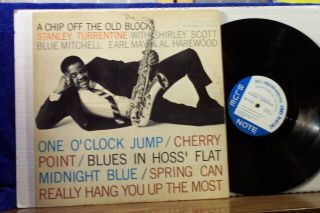 Stanley Turrentine Lp " A Chip Off The Old Block " Blue Note Mono Ny Ear