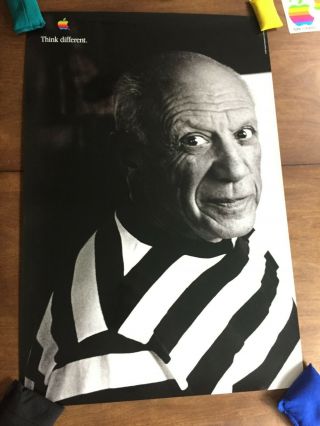 Apple 24 X 36 " Poster Pablo Picasso Think Different The Crazy Ones 1998 A -
