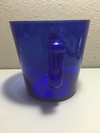 Vintage Cobalt Blue Ice Bucket Wine Cooler 5.  75 