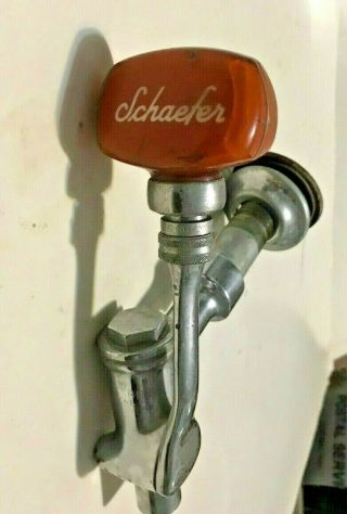 Vintage Schaefer Beer - Dispenser,  Antique,  Old,  Brass,  Keg,  Collectible