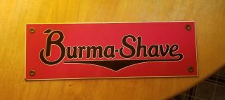 Old Vintage Burma - Shave Porcelain Sign Barbour Shop Gas Station Oil Soda